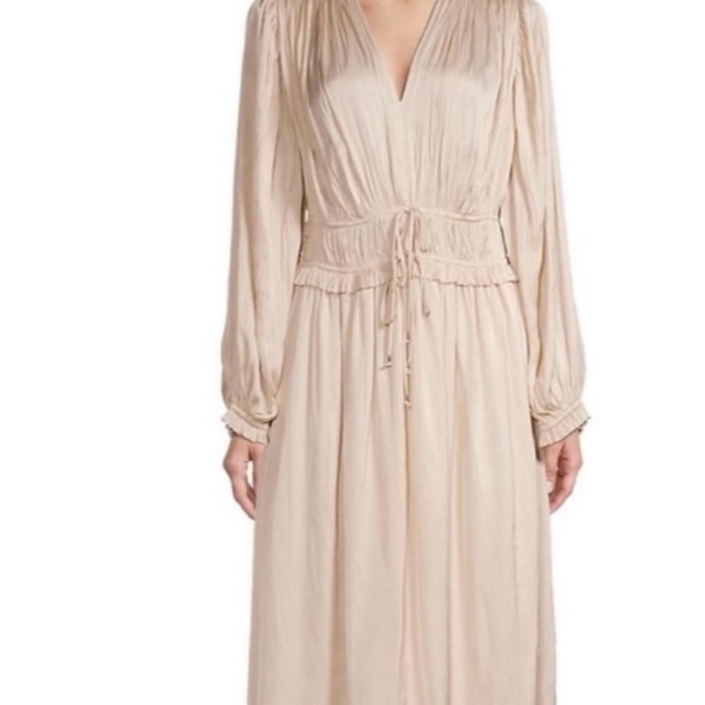 Elie Tahari Cream Long Sleeve Dress